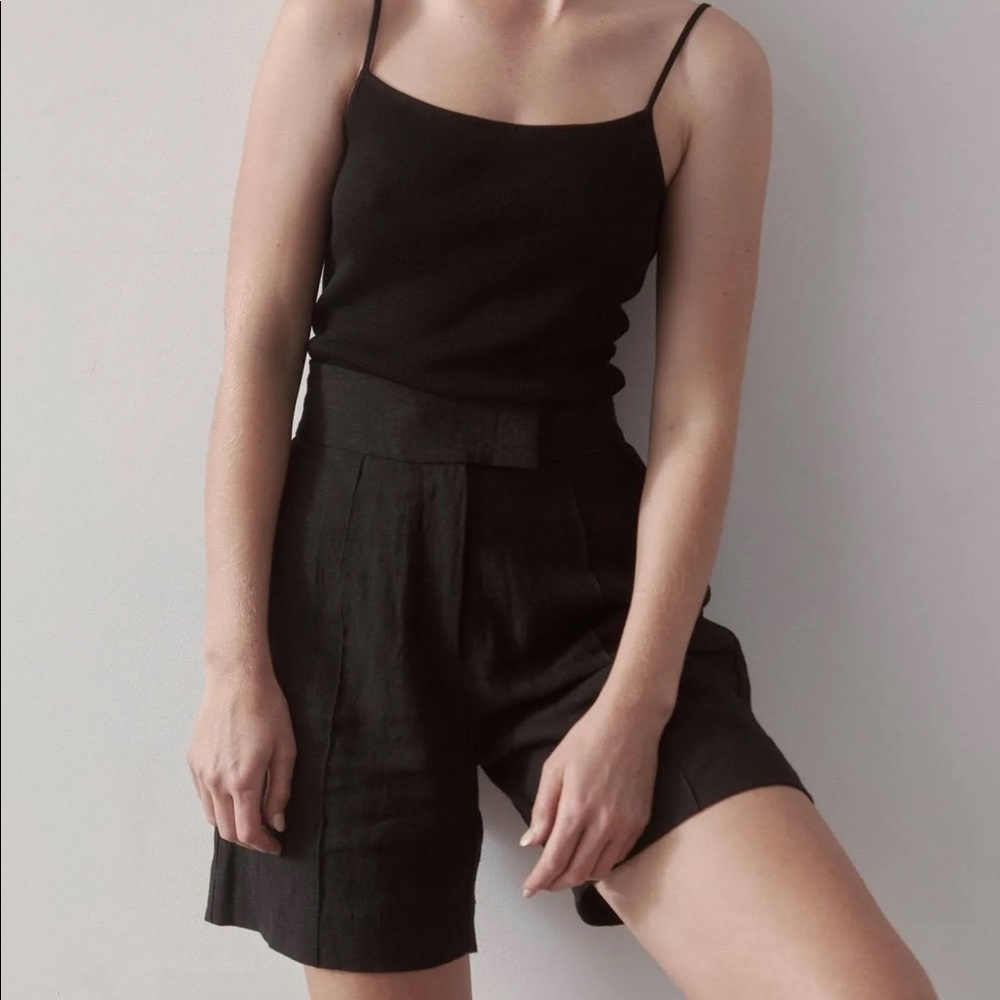 NWT St. Agni Linen Lola Short - Black